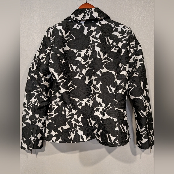 Women's WHITE HOUSE BLACK MARKET holiday zip up blazer size 6 WHBM - Picture 2 of 8